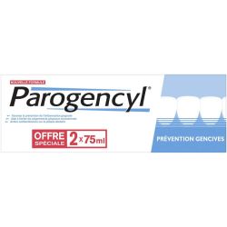 Parogencyl Dentifrice Prévention Gencives - Lot de 2 x 75 ml - Soin Quotidien Anti-Plaque et Anti-Saignement