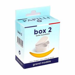 Papilli Box 2 Grand Modèle - Boîte de Rangement pour Dentier - 1 Unité - Couleur jaune