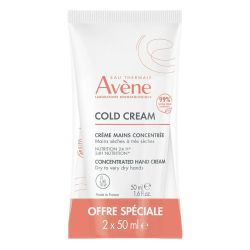 Avène Cold Cream - Crème Mains Concentrée - 2 x 50 ml
