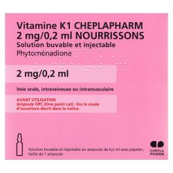 Cheplapharm Vitamine K1 Nourissons 2 mg/0,2 ml - 1 ampoule