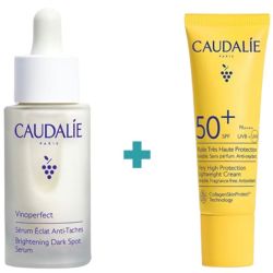 Caudalie Vinoperfect Duo Anti-Taches de l'Été – Sérum 30ml et crème solaire SPF50 OFFERTE