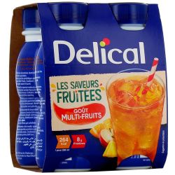 Delical Boisson Multi Fruits - Idéal pour Compléter l'Alimentation - 4 x 200 ml