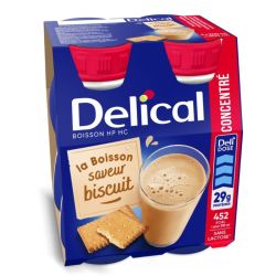 Delical Boisson Concentrée HP HC Soutien Nutritionnel Hyperprotéiné Saveur Biscuit - 4 x 200ml