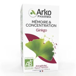 Arkopharma Arkogélules Gingko Bio - 150 gélules - Favorise la mémoire