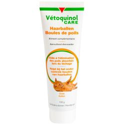 Vetoquinol Care Boules de Poils - Tube de 120g - Prévention et élimination des boules de poils chez le chat
