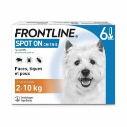 Frontline Spot-On Antiparasitaire Chien S de 2 à 10 kg - 6 Pipettes