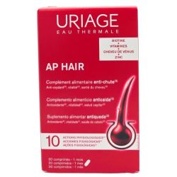Uriage AP Hair Complément alimentaire anti-chute 30 comprimés - Biotine, vitamines et cheveu de Vénus