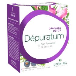 Lehning Dépuratum 60 Gélules - Complément alimentaire détox foie & drainage