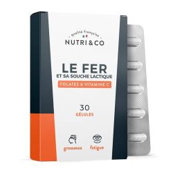 Nutri&Co Fer + Vitamine C - 30 gélules - Fatigue & Grossesse