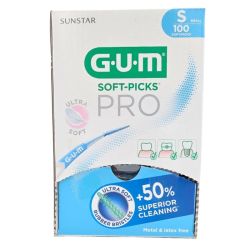 GUM Soft-Picks Pro Small Bâtonnets interdentaires 100 unités - Nettoyage interdentaire doux et efficace