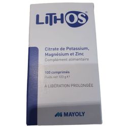 Bio Health Lithos - Citrate de Potassium, Magnésium, Zinc - 100 Comprimés