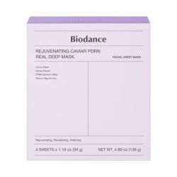 Biodance Rejuvenating Caviar PDRN Real Deep Mask 4 unités - Masque hydrogel anti-âge global et revitalisant