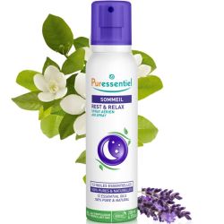 Puressentiel Spray Aérien Sommeil aux 12 Huiles Essentielles 200 ml – Favorise la relaxation, calme les tensions et améliore le sommeil