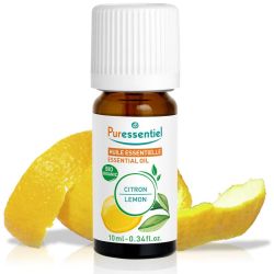 Puressentiel Huile Essentielle Citron Bio 10 ml – Purifie l'organisme, assainit l'air et redonne de l'éclat