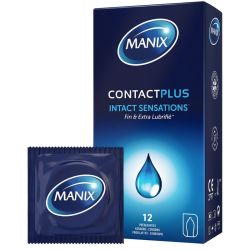 Manix Contact Plus - 12 préservatifs extra lubrifiés