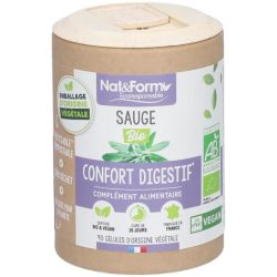 Nat&Form Sauge Bio - 90 gélules - Digestion, équilibre féminin et bien-être hormonal