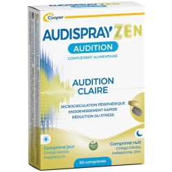 Audispray AudisprayZen Complément Alimentaire J30+N30 - Audition claire, Réduction du stress nocturne