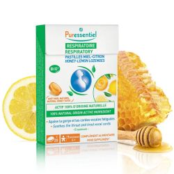 Puressentiel Respiratoire Pastilles Miel-Citron x20 Pastilles – Adoucit la gorge, calme l'enrouement et apaise les cordes vocales