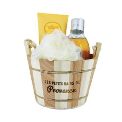 Les Petits Bains de Provence Coffret Cadeau - Seau de Bain Détente - Argan/Fleur de Coton