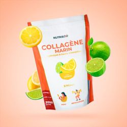 Nutri&Co Collagène Marin Citron 540g – Fermeté de la peau et confort articulaire
