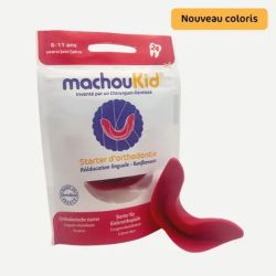 Machouyou MachouKid – gouttière dentaire enfant 6-11 ans - 24 dents - Framboise (rouge)