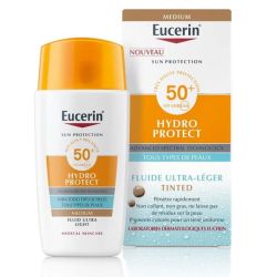 Eucerin  Sun Hydro Protect Fluide Ultra-Léger Teinté SPF 50+ - 50ml - Protection & hydratation