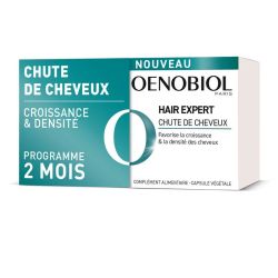 Oenobiol Hair Expert Chute de Cheveux - Lot de 2 x 60 Capsules - Force, Vitalité & Pousse