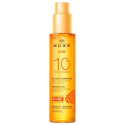 Nuxe Sun Huile Solaire Bronzante Visage et Corps SPF10 - 150 ml - Sublime le bronzage et protège