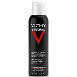 Vichy Homme Sensi-Shave Mousse de Rasage Anti-Irritations - 200 ml - Peaux Sensibles et Réactives