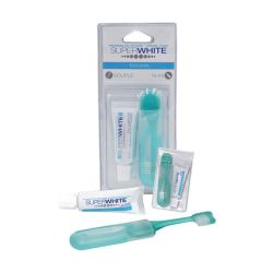 Biosynex Superwhite Original Trousse de Voyage - Brosse à Dents Pliable + Dentifrice 15 ml