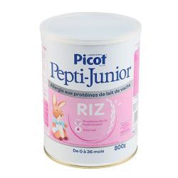 Picot Pepti Junior - Lait Infantil au Riz - Bébé de 0 à 36 mois - Allergie aux PLV - 800g