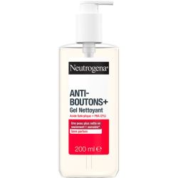 Neutrogena Anti-Boutons + Gel Nettoyant Sans Parfum - 200 ml - Purifie, lisse et prévient les éruptions cutanées