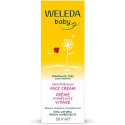 Weleda Crème Hydratante Visage Calendula Sans Parfum - 50ml - Hydrate, apaise et protège la peau de bébé