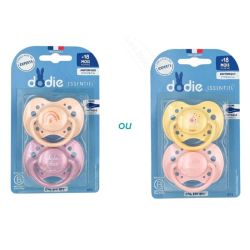 Dodie 2 Sucettes Anatomiques Silicone - 18 Mois et + - Coloris Aléatoire