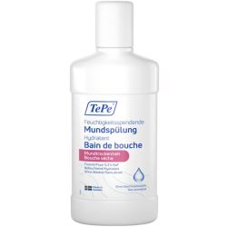 TePe Bain de Bouche Hydratant Bouche Sèche - 500ml - Sans Saveur - Apaise, hydrate et protège