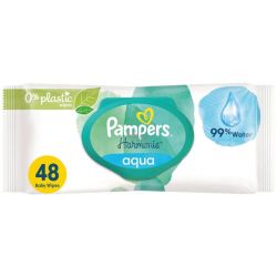 Pampers Harmonie Aqua 0% Plastique - 48 Lingettes