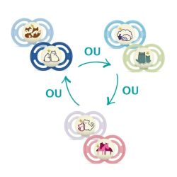Mam Perfect Nuit 2 Sucettes Animaux - 6 mois et +