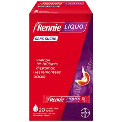 RennieLiquo sans sucre suspension buvable 20 sachets