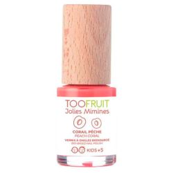 Toofruit Jolies Mimines Vernis à Ongles Biosourcés - 10ml - Couleur : Pêche - Idéal pour les enfants