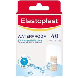 Elastoplast Pansements Waterproof - 40 pansements - Protège les petites plaies, même sous l’eau