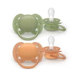 Philips Avent Pacifier Ultra Soft Sucettes Orthodontiques en Silicone +18 Mois - 2 Sucettes Unis