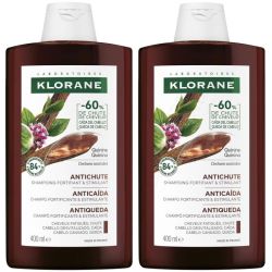 Klorane Shampoing à la Quinine Edelweiss Bio 2x400ml - Anti-chute et stimulant