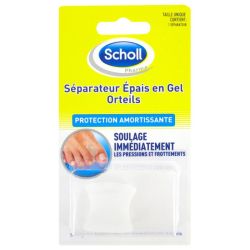 Scholl Séparateur Épais en Gel Orteils - 1 pièce - Soulagement des pressions et chevauchements