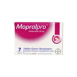 Mopralpro 20mg 7 comprimés gastro-résistants - Oméprazole 20 mg