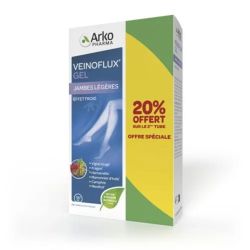 Arkopharma Veinoflux Gel Effet Froid - Lot de 2 x 150 ml - Jambes légères et tonifiées