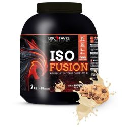 Eric Favre Iso Fusion - Pot de 2kg - Saveur : Biscuit Cookie - Protéine pour le développement musculaire