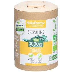 Nat&Form Spiruline Bio - 90 gélules - Tonus, vitalité et protection antioxydante