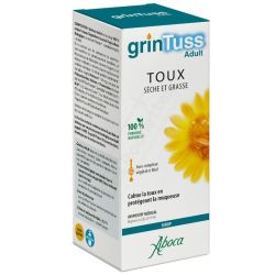 Aboca Grintuss Adult Sirop 128 g - Calme la toux et protège la muqueuse