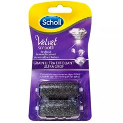 Scholl Velvet Smooth Express Pedi Grain Ultra Exfoliant - 2 Rouleaux de Remplacement - Pour des pieds lisses