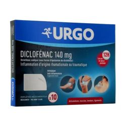 URGO Diclofénac 140mg Emplâtre Douleurs Musculaires et Articulaires - 10 Emplâtres
